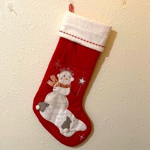 NEW Pottery barn quilted Christmas stocking